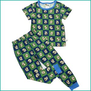 Popeye Boys Cotton Pajama Set - Green