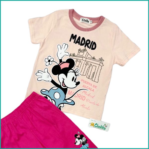 Minnie Madrid Girls Shorts Set - Pink - Image 2