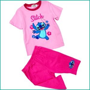 Stitch Girls Shorts Set - Baby Pink