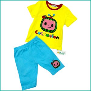 Cocomelon Girls Shorts Set - Yellow Blue