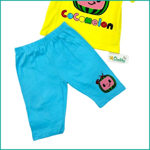 Cocomelon Girls Shorts Set - Yellow Blue - Image 3
