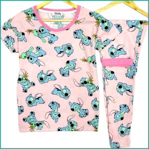 Stitch Play Ladies Pajama Set - Pink