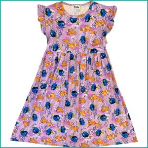 Baby Fish Ladies Cotton Dress - Purple