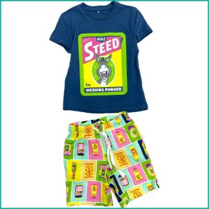 Steed Powder Boys Shorts Set - Blue