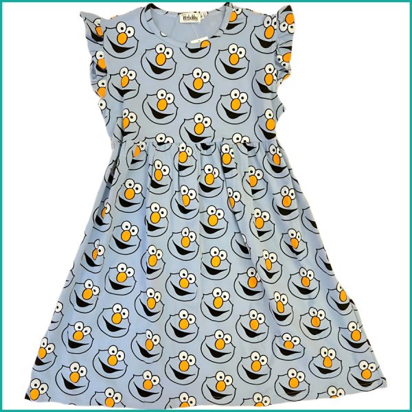 Monster Ladies Cotton Dress - Grey