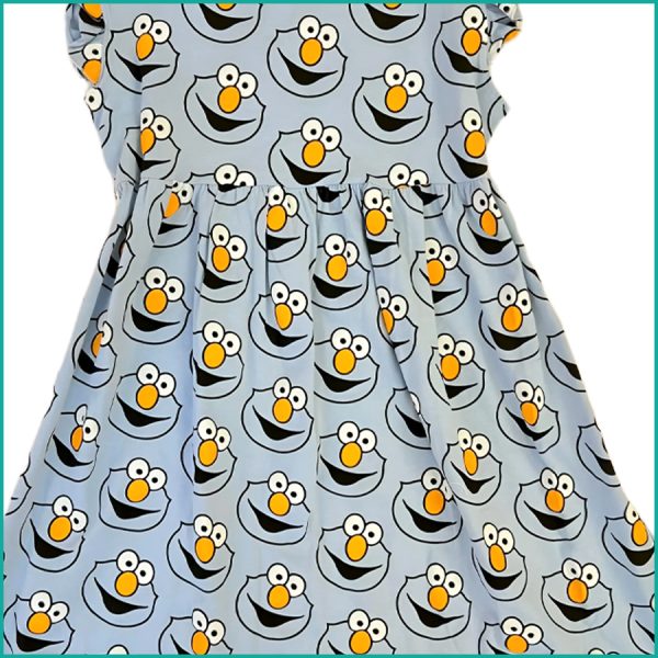 Monster Ladies Cotton Dress - Grey - Image 2