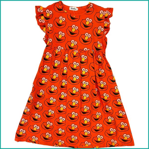 Monster Ladies Cotton Dress - Red