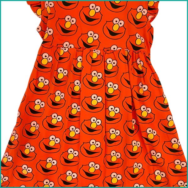 Monster Ladies Cotton Dress - Red - Image 2