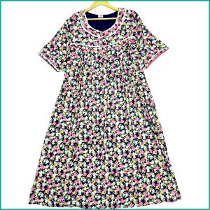 Floral Ladies Nafnuf with Lace - Multicolor