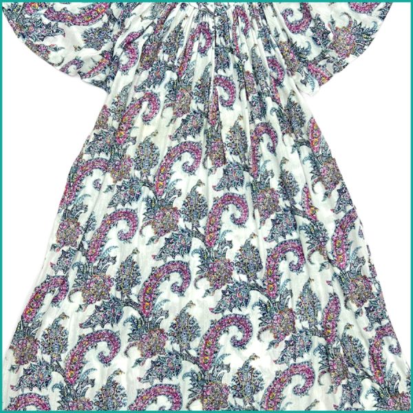 Floral Design Ladies Cotton Nafnuf - White - Image 2