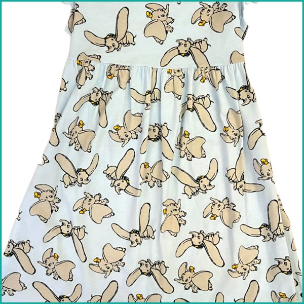 Disney Dumbo Ladies Cotton Dress - Blue - Image 2