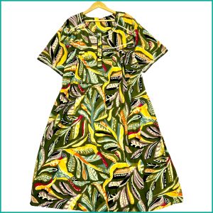 Leaves Ladies Nafnuf with Lace - Black Yellow