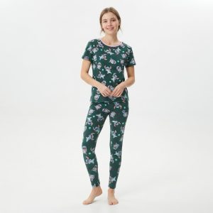 Lilo Stitch Ladies Pajama Set - Green