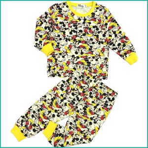 Tiny Mickey Boys Full Sleeves Pajama Set - Multicolor