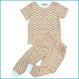 Pooh Boys Half Sleeves Pajama Set - White