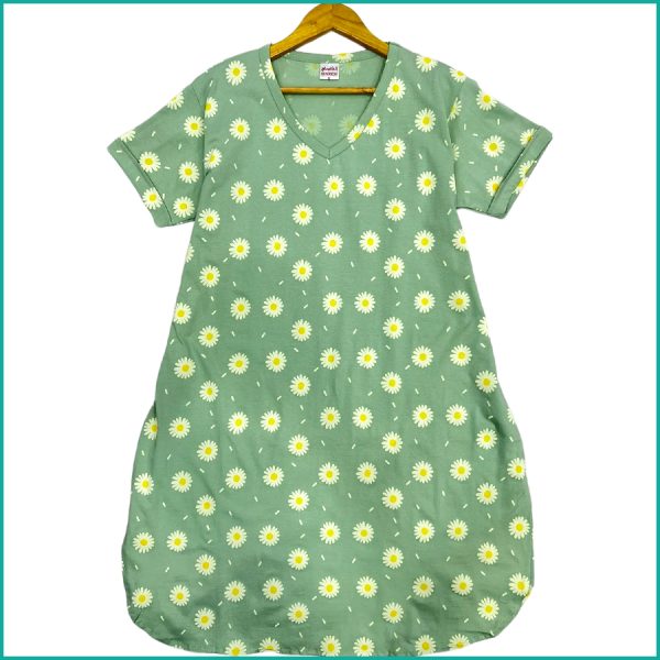 Lily Flower Ladies Dress - Green