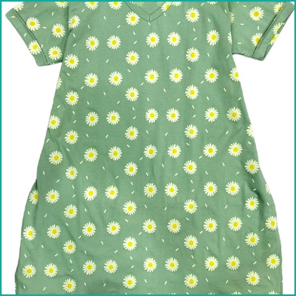 Lily Flower Ladies Dress - Green - Image 2