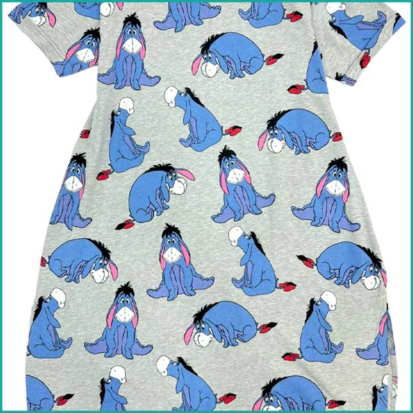 Sad Eeyore Ladies Dress - Grey - Image 2