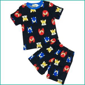 Super Sonic Boys Shorts Set - Black