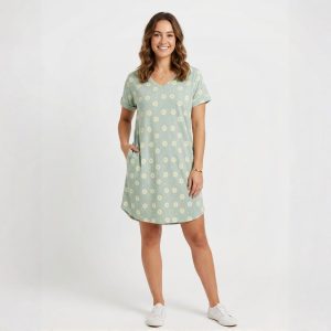 Lily Flower Ladies Dress - Green