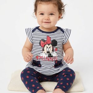 Minnie Mouse Infant Girls 3 Pcs Set - Blue White