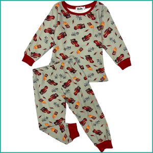 Cars 95 Boys full Sleeves Pajama Set - Grey