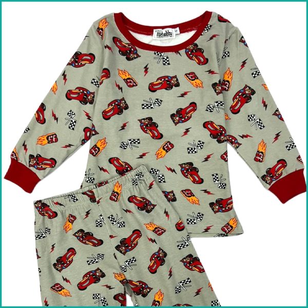 Cars 95 Boys full Sleeves Pajama Set - Grey - Image 2
