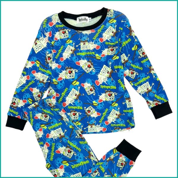SpongeBob Boys Full Sleeves Pajama Set - Blue - Image 2