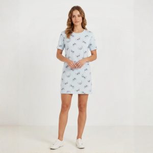 Stitch Face Ladies Dress - Grey