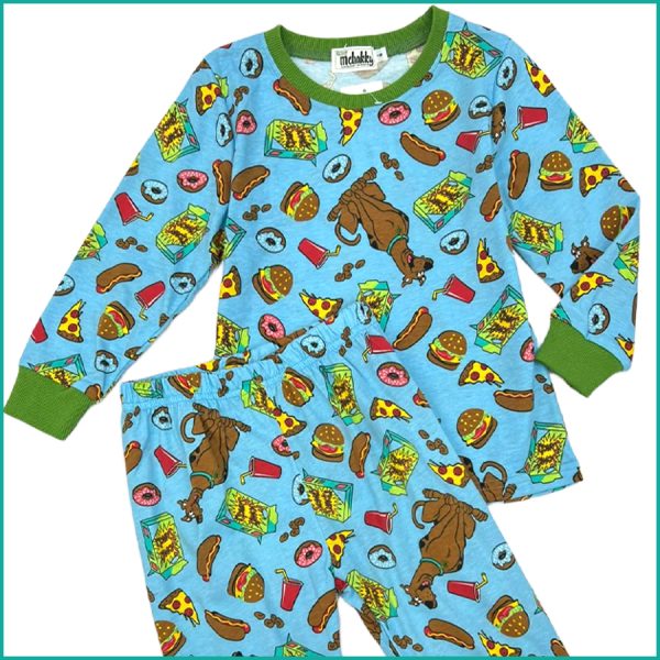 Scooby-Doo Boys Full Sleeves Pajama Set - Sky Blue - Image 2