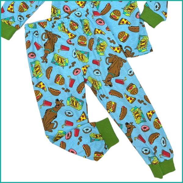 Scooby-Doo Boys Full Sleeves Pajama Set - Sky Blue - Image 3