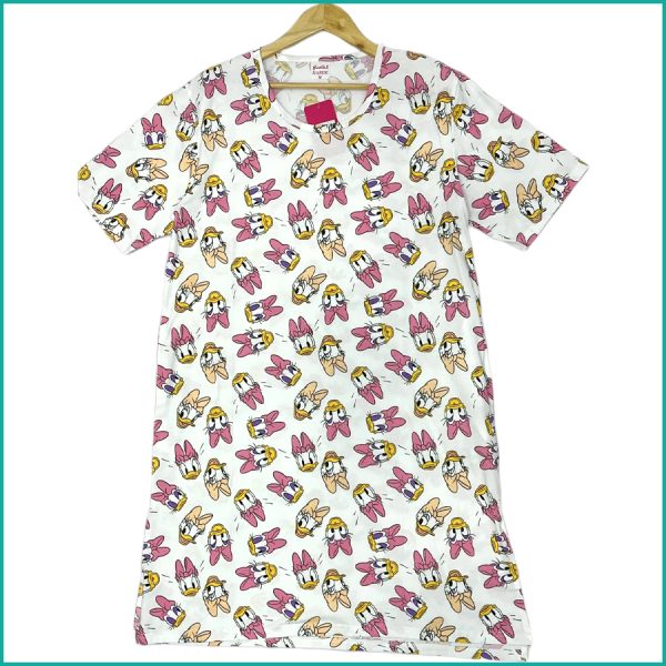 Daisy Duck Face Ladies Dress - White