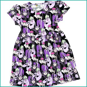 Disney Villain Girls Cotton Dress - Purple