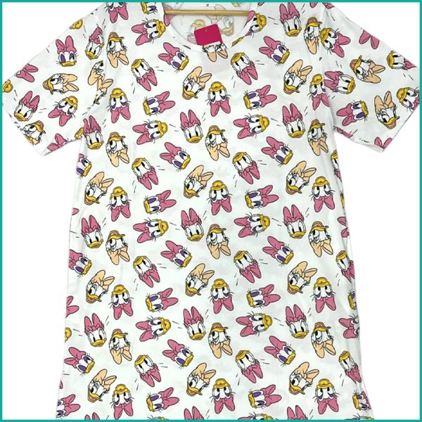 Daisy Duck Face Ladies Dress - White - Image 2