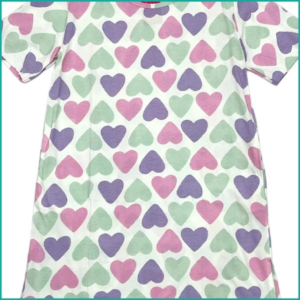 Love Heart Ladies Dress - White - Image 2