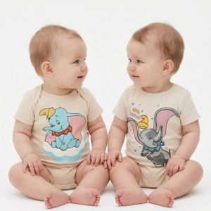 Little Peanut Infant Overall 2 Pcs Set - Cream