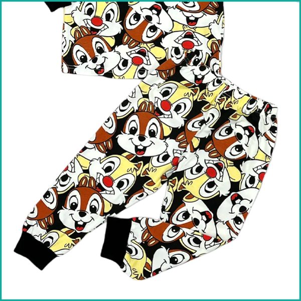 Chip n Dale Boys Full Sleeves Pajama Set - White - Image 3