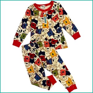 Teddy Girls Full Sleeves Cotton Pajama Set - Multicolor