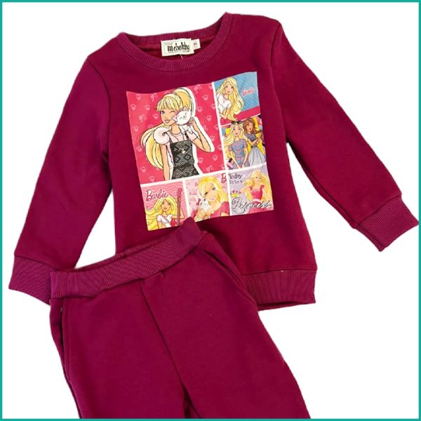 Barbie Winter Girls Training Suit - Maroon - Image 2