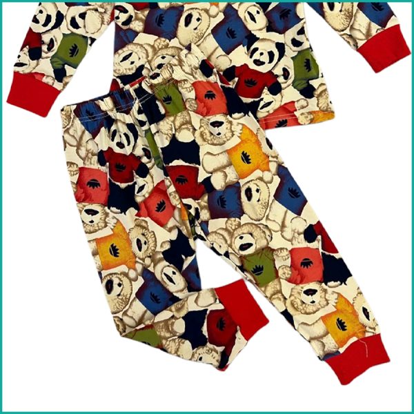 Teddy Girls Full Sleeves Cotton Pajama Set - Multicolor - Image 3