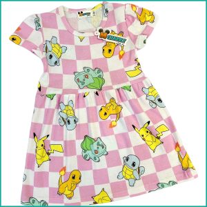 Pokémon Girls Cotton Dress - Pink
