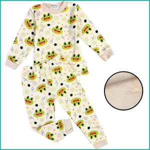 Little Frog Kids Winter Pajama Set - White