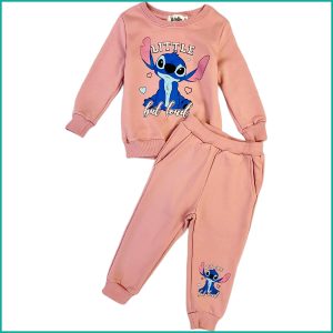 Little Stitch Winter Girls Training Suit - Pink