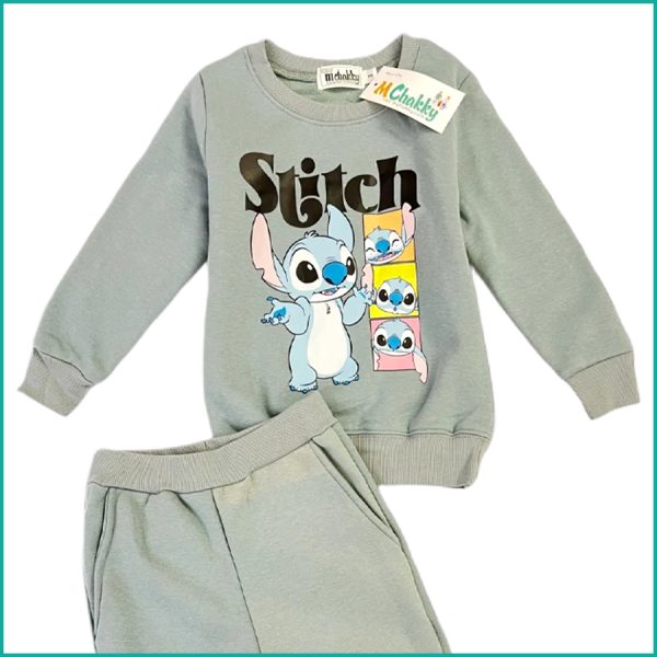 Happy Stitch Winter Girls Training Suit - Grey - Image 2