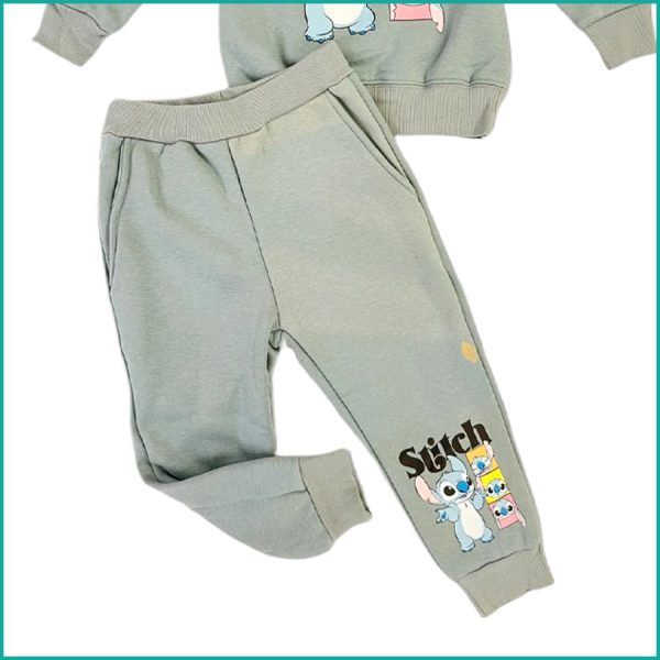 Happy Stitch Winter Girls Training Suit - Grey - Image 3