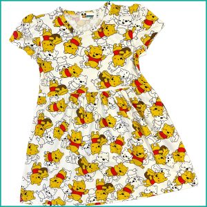 Winnie the Pooh Girls Cotton Dress - White