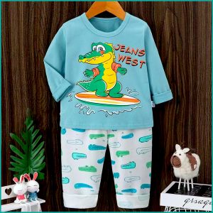 Jeans West Boys Full Sleeves Pajama Set - Blue