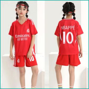 Mbappe Real Madrid Kids Football Dress - Red