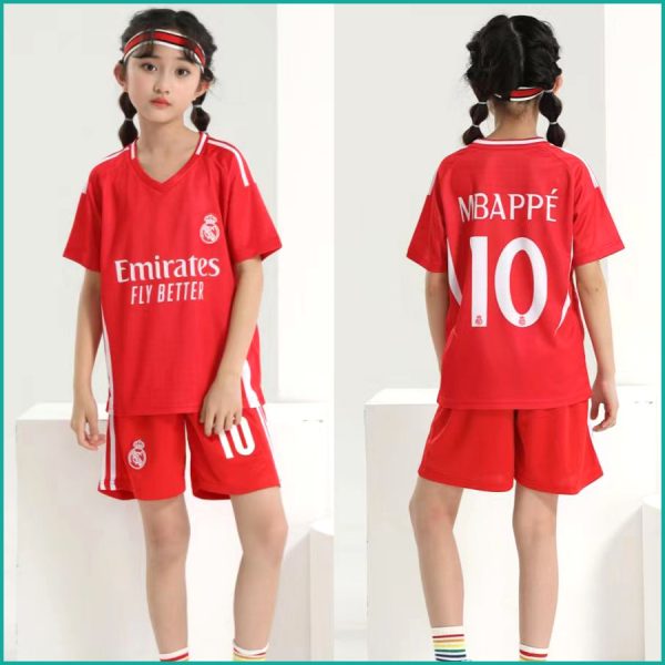 Mbappe Real Madrid Kids Football Dress - Red