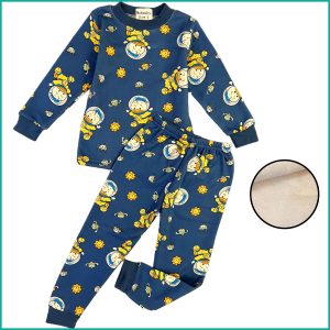 Space Duck Boys Winter Pajama Set - Blue